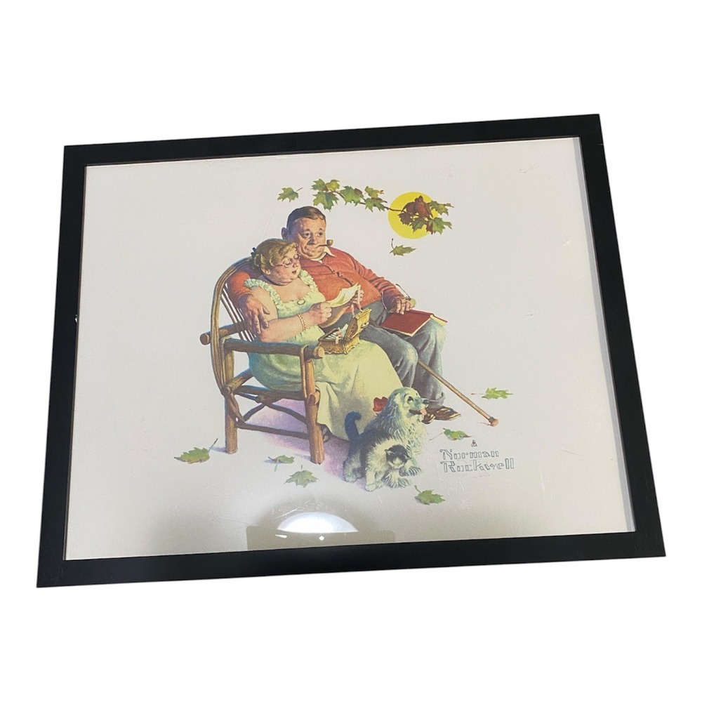 Norman‎ Rockwell The Letter Framed Art Print Americana Decor Black Frame 11x14